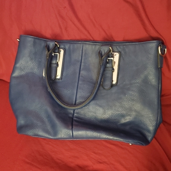 Charming Charlie Blue Depths Satchel Purse Bag - Picture 4 of 4